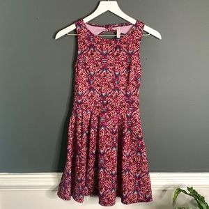 Magenta Sleeveless Cutout Dress